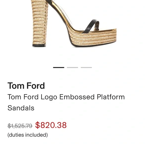 Tom Ford Logo Embossed Platform - Picture 5 of 6